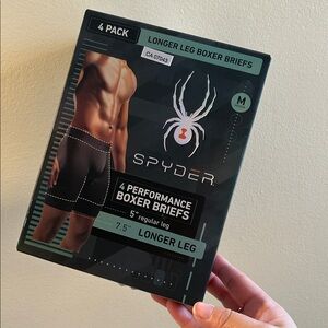 Spyder performance long leg  boxer briefs 4 pack -size M